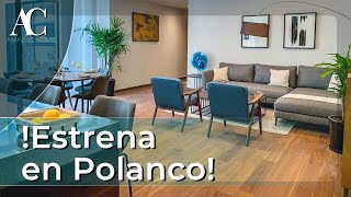 Exclusivo departamento con increible rooftop y gimnasio en Polanco. CDMX