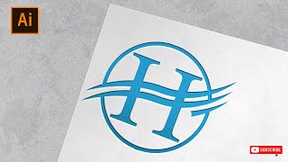 Letter H Logo Design in Adobe Illustrator Compelet Tutorial #creativecorner