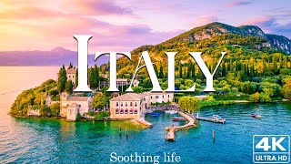 FLYING OVER ITALY (4K UHD) - Calming Music With Beautiful Natural Landscapes Film For Relaxation #2