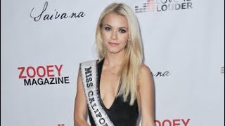 The beautiful Miss California USA Katie Blair looks gorgeous posing for paparazzi on the red carpet