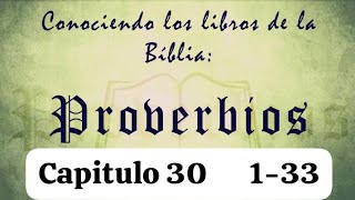 Proverbios Capitulo 30 versículos del 1-33