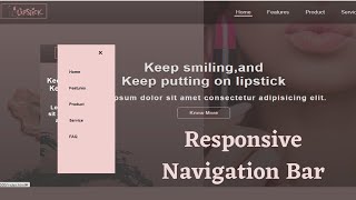 How to create Responsive Navigation Bar using HTML and CSS