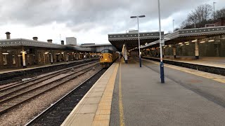 BR large logo class 37025 grows away form Sheffield on Carlisle to derby RTC test train