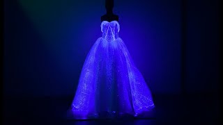 Elegant fiber optic dress for the party