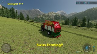 FS22 | Mountainside foraging with LINDNER UNITRAC! | ERLENGRAT #17 | Alpine Dairy Farm