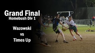 Grand Final Mens - Wazowski vs Times Up - Homebush Tuesday Oztag Div 1