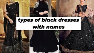 Types of Black dresses with names/Black outfit ideas for Girls|TRENDY BUCKET