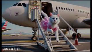 Kitten Chases Plane   A Wake Up Call 🔥#cat #ai #catlover #catvideos #cutecat #aicat 1