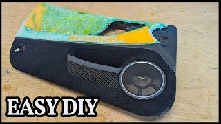 How to replace old vinyl on a door panel for  Alcantara DIY