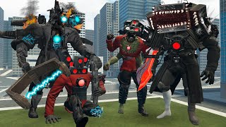 SPEAKERMAN TITAN WITH NO LEG VS CURSED TV MAN AND SPEAKERMAN IN GARRY'S MOD!