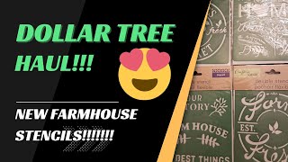 Dollar Tree Haul! NEW FARMHOUSE STENCILS!!!!