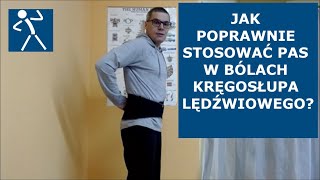 Dyskopatia kręgosłupa lędźwiowego | Pas ortopedyczny | Kiedy i jak stosować? | 🇵🇱 🇪🇺