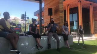 Colorado State Patrol trooper Dan Weisel speaks at the first Solidarity Talk