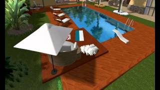 Progettazione piscine Piscine sicilia 3D RSpiscinesrl legno