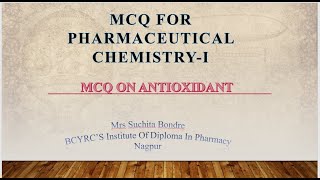 MCQ on Antioxidant