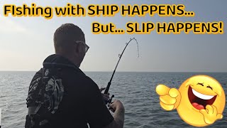 Boat fishing with SHIP HAPPENS when the SLIP HAPPENS!