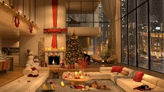 Holiday Jazz Elegance 2025 🎄 Ultra 4K Penthouse Lounge with Smooth Jazz for Cozy Winter Nights