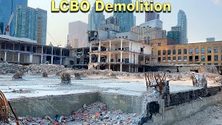 Toronto LCBO former Headquarters Demolition | Sugar Wharf Condos Construction