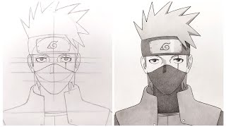 Cara Menggambar Kakashi Hatake [Boruto] | Drawing Anime - Step by Step