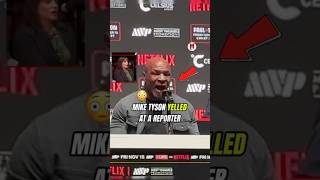 🚨 Mike Tyson snapped at a reporter for bringing up the idea of losing to Jake Paul 😬 #paultyson