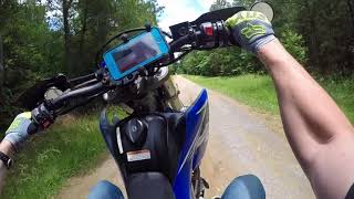 cruising some gravel roads on a wr250r