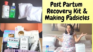 POSTPARTUM PREP | RECOVERY KIT & MAKING PADSICLES || Indian in Canada