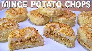 Goan Potato Chops | Kheema Chops Recipe | Goan Snack Recipes | Mince Potato Chops Recipe