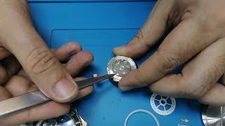 Rolex replica watch automatic movement parts change and service