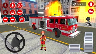 Real Fire Truck Driving Simulator 2023 - New Fire Fighting Firema's Daily Job- Android Gameplay#8