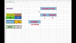 Divisione ed Elevazione a Potenza