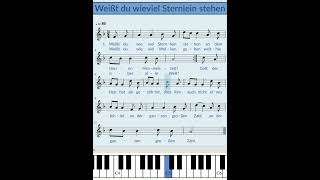 Weißt du wieviel Sternlein stehen | deutsches Schlaflied für Kinder  #piano #tutorial #pianotutorial