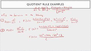 Product and Quotient Rules and Higher-Order Derivatives