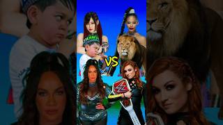 Abdu Rozik, Nia Jax, Iyo Sky VS Lion, Becky Lynch, Bianca Belair 👿 #comparison