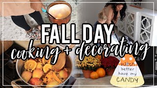 Fall Day Routine | Halloween Decor, Easy Creamy Chicken Recipe! Decorate and Cook With ME!!