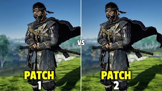 Ghost of Tsushima - Patch 1 vs Patch 2 - Comparison Test