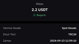 GÜNDƏLİK 2.20 USDT QAZANC.BÜTÜN BİRJALARA ÇIXARIŞ #pulqazan #pulqazanma #pulqazanmaq