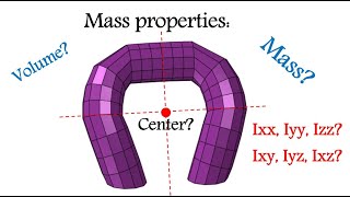 How to find volume, centroid, mass, center of mass, and moment of inertia in Abaqus