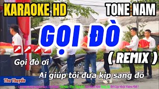 Karaoke Gọi Đò Remix Tone Nam Dj Cực Mạnh || Thu Thuyền Channell