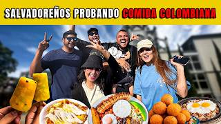 SALVADOREÑOS probando COMIDA COLOMBIANA ¿Pupusas? FT @IsaAdventures @SoledadMejia @Viajandoconjazmin