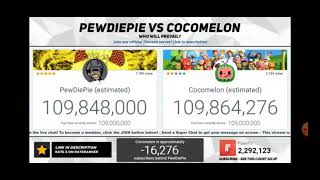 Pewdiepie Hits 109,848,000 Subscribers (Pewdiepie vs cocomelon)