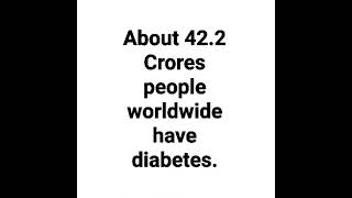 Diabetes Worldwide. डायबिटीज विश्व में