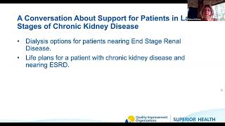 CKD Session 6: Planning for End Stage Renal Disease and Diversity Equity and Inclusion