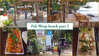 Pak Weep beach restaurants, bars & shops Mai Khao Lak TUI BLUE beach Part 2 review and walk 4K