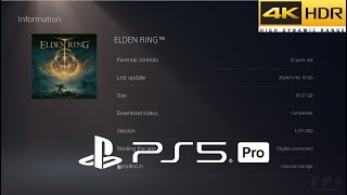 Elden Ring Update version 1.017 PS5 Pro Gameplay 4K HDR 60FPS Ray Tracing