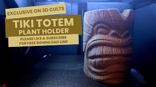 Tiki Totem Pflanztopf - ( Plant Pot ) Exclusive Download auf 3D Cults #3dprinting #bambulab #3d