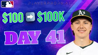 $100 into $100K Challenge | Day 41 | Free MLB Picks & Predictions 8/13/24