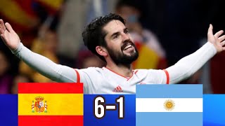 Spain 🇪🇸 vs Argentina 🇦🇷 (6-1) | Goals & Highlights | Friendly Match 2018