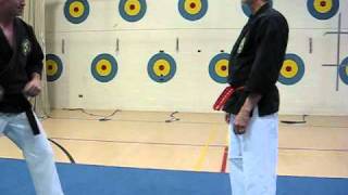 White Crane Karate Neck Throw from Unsu Kata, Arizona School of Traditional Karate, Mesa