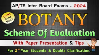 TS - AP INTER 2ND YEAR BOTANY SCHEME OF VALUATION || PAPER PRESENTATION TIPS IN PUBLIC EXAMS - 2024