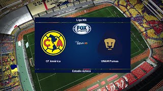 AMÉRICA vs UNAM PUMAS - Liga MX Apertura 2024 - PES Dream Patch Season 2025